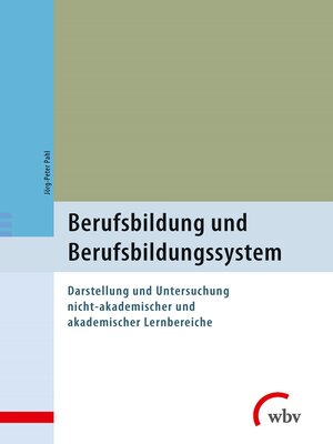 cover image of Berufsbildung und Berufsbildungssystem